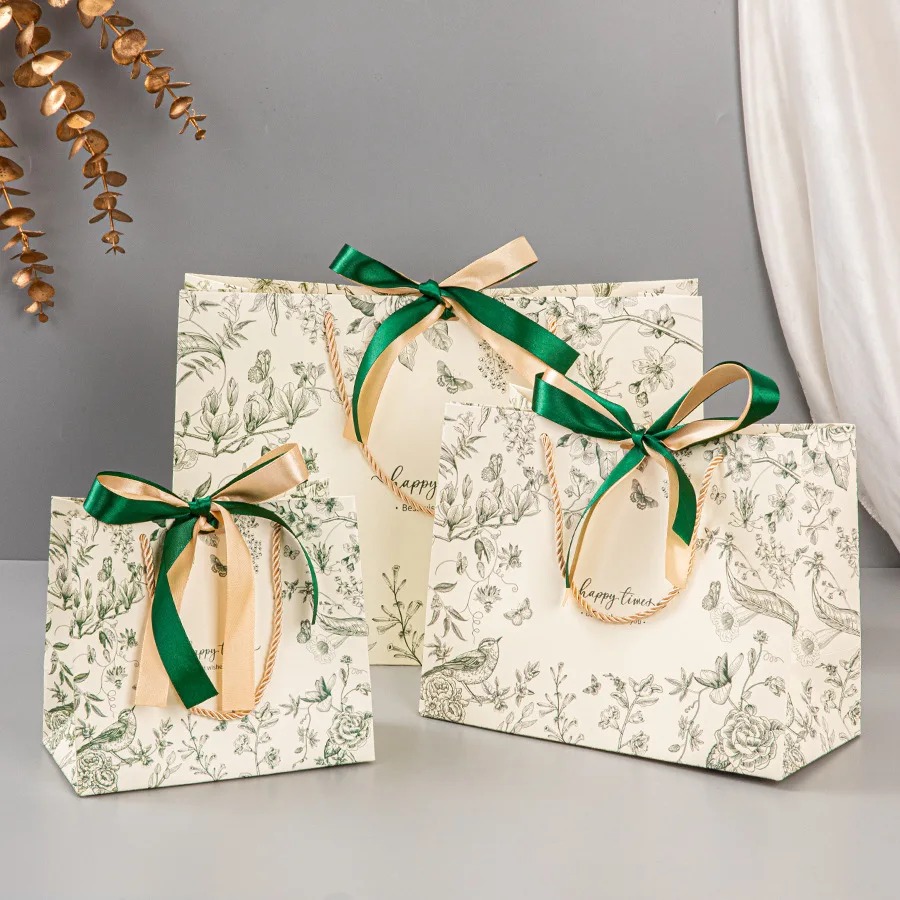 10Pcs Floral Print Paper Gift  - Luxury Skincare Packaging review and price