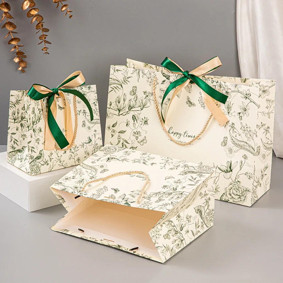 10Pcs Floral Print Paper Gift  - Luxury Skincare Packaging review and price